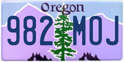 OR license plate 982MOJ