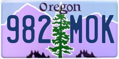 OR license plate 982MOK