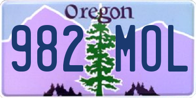 OR license plate 982MOL