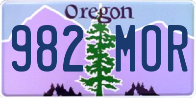 OR license plate 982MOR