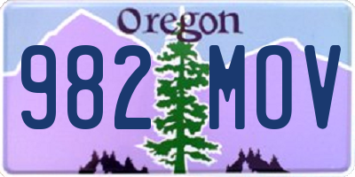 OR license plate 982MOV