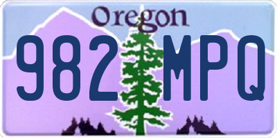 OR license plate 982MPQ