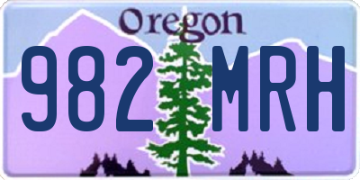 OR license plate 982MRH