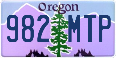 OR license plate 982MTP
