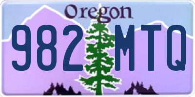 OR license plate 982MTQ