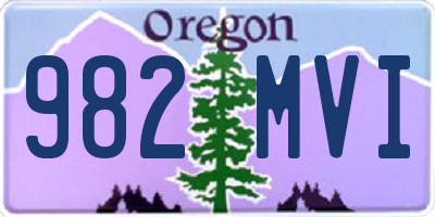 OR license plate 982MVI