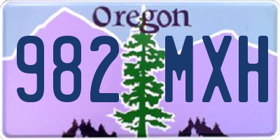 OR license plate 982MXH