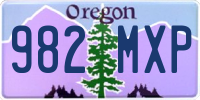 OR license plate 982MXP