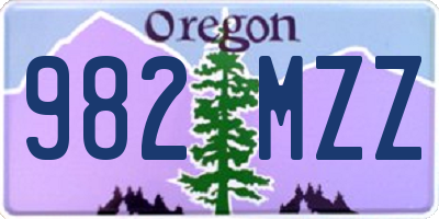 OR license plate 982MZZ