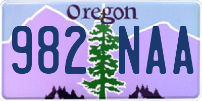 OR license plate 982NAA