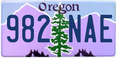 OR license plate 982NAE