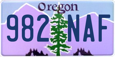 OR license plate 982NAF