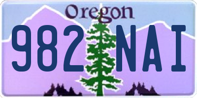 OR license plate 982NAI