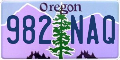 OR license plate 982NAQ