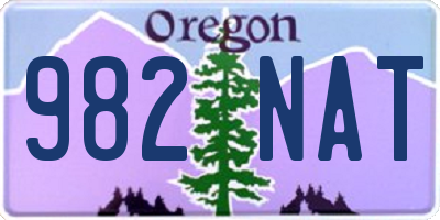 OR license plate 982NAT
