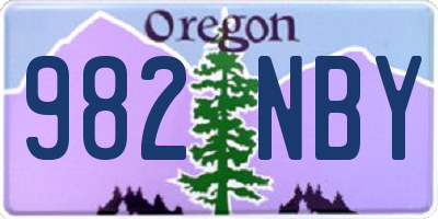 OR license plate 982NBY