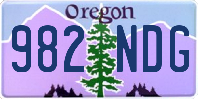 OR license plate 982NDG