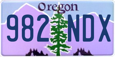OR license plate 982NDX