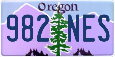 OR license plate 982NES