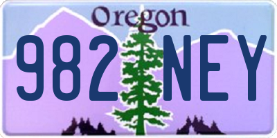 OR license plate 982NEY