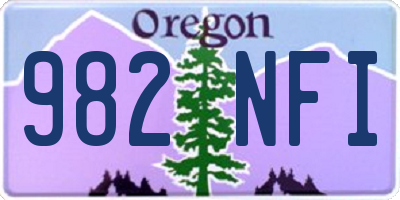 OR license plate 982NFI