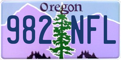 OR license plate 982NFL