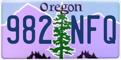 OR license plate 982NFQ