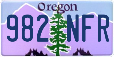 OR license plate 982NFR