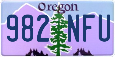 OR license plate 982NFU