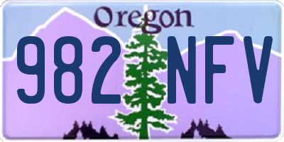 OR license plate 982NFV