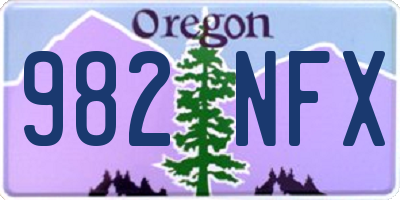 OR license plate 982NFX