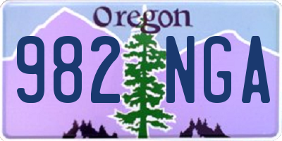 OR license plate 982NGA