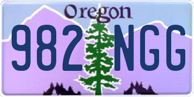 OR license plate 982NGG