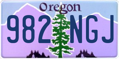 OR license plate 982NGJ