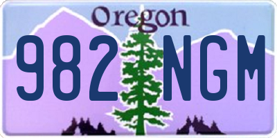 OR license plate 982NGM