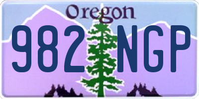 OR license plate 982NGP