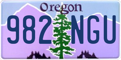 OR license plate 982NGU