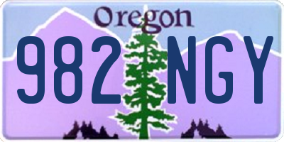 OR license plate 982NGY