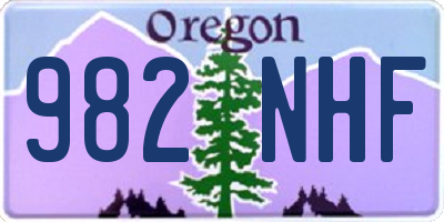 OR license plate 982NHF