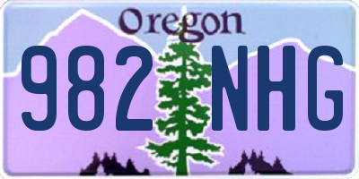 OR license plate 982NHG