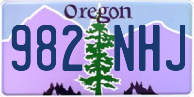 OR license plate 982NHJ