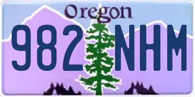 OR license plate 982NHM