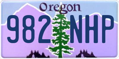 OR license plate 982NHP