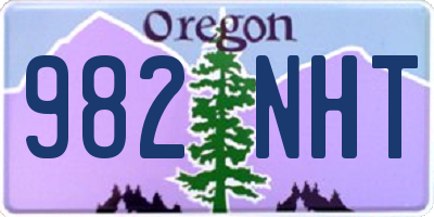 OR license plate 982NHT