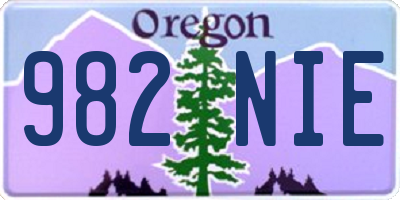 OR license plate 982NIE