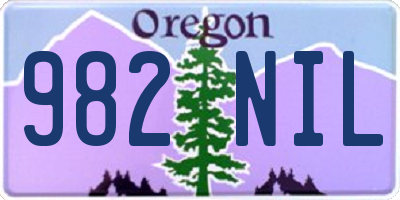 OR license plate 982NIL