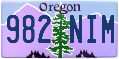 OR license plate 982NIM