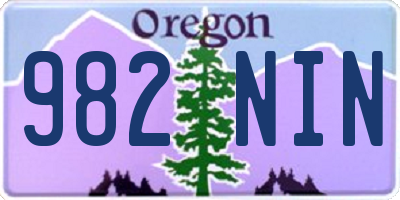OR license plate 982NIN