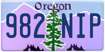 OR license plate 982NIP