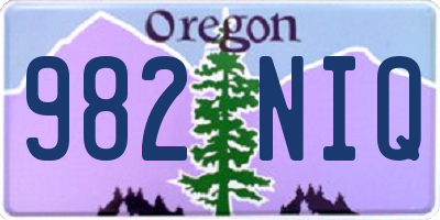 OR license plate 982NIQ